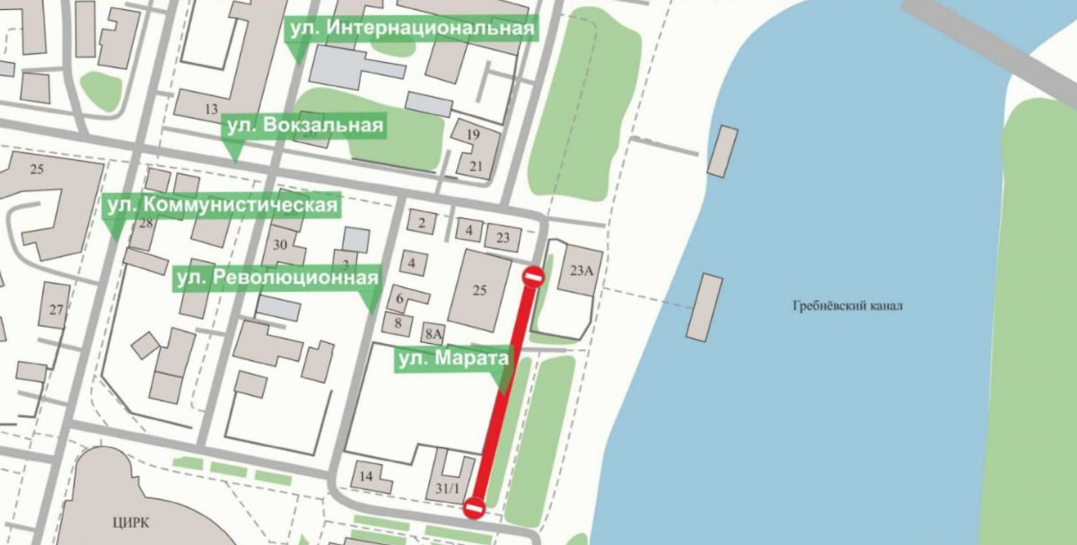 Улицу Марата в Нижнем Новгороде перекроют до 30 декабря - фото 1