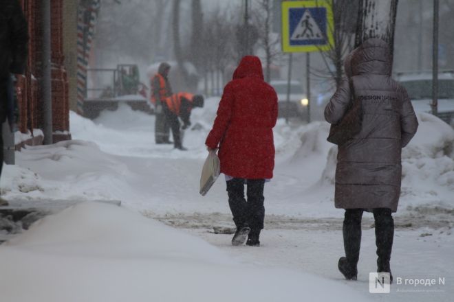 Снежный циклон &laquo;Валли&raquo; обрушился на Нижний Новгород: фоторепортаж - фото 49