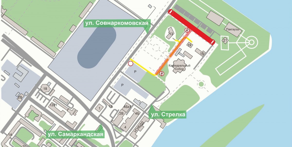 Движение будет остановлено на Стрелке в Нижнем Новгороде до 28 мая - фото 1
