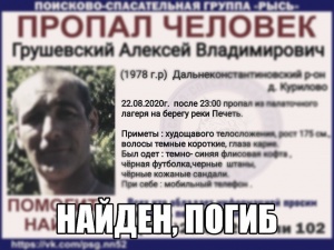 Мужчину, пропавшего в Дальнеконстантиновском районе, нашли погибшим