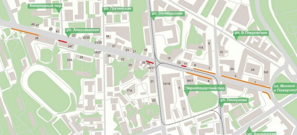 Парковку ограничат на улице Алексеевской в центре Нижнего Новгорода - фото 1
