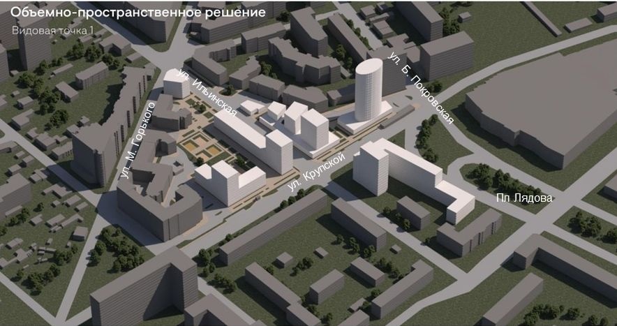 Представлен проект застройки в районе площади Лядова в Нижнем Новгороде - фото 1