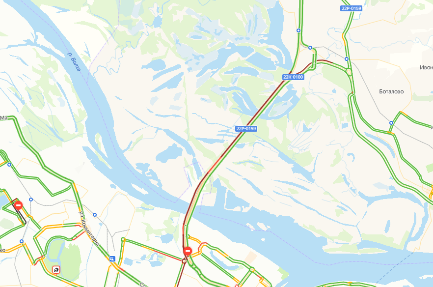 Пробки нижний новгород борский мост сейчас онлайн карта смотреть