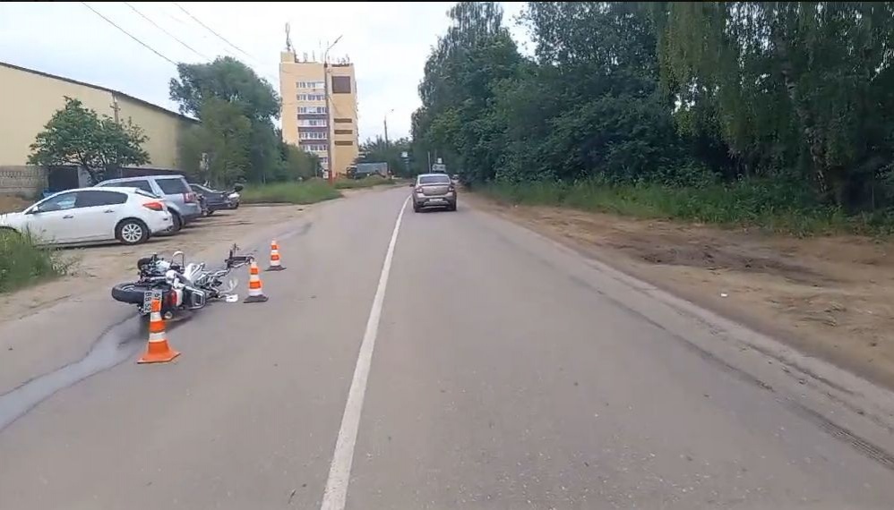 Мотоциклист пострадал в бесконтактном ДТП в Арзамасе