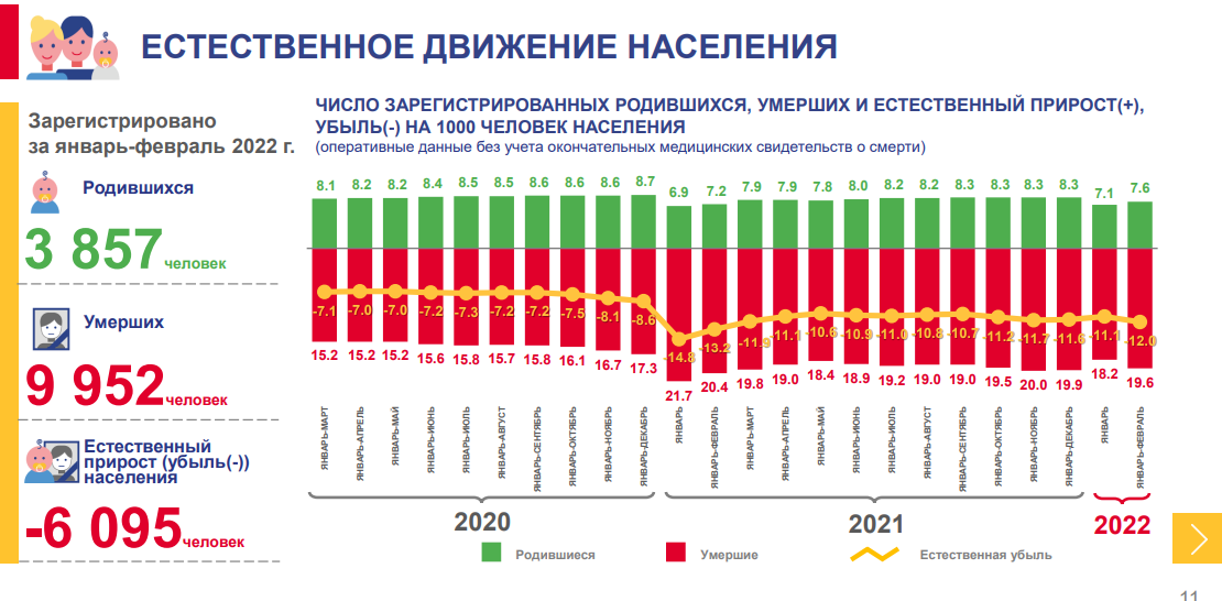 Смертность в Нижегородской области в 2,5 раза превысила рождаемость за два месяца - фото 2