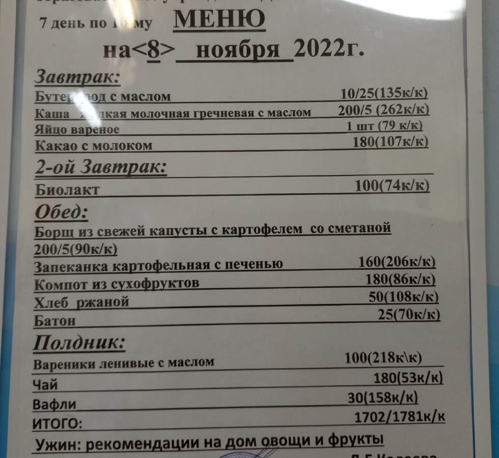 Нижегородка пожаловалась на отсутствие фруктов в детских садах